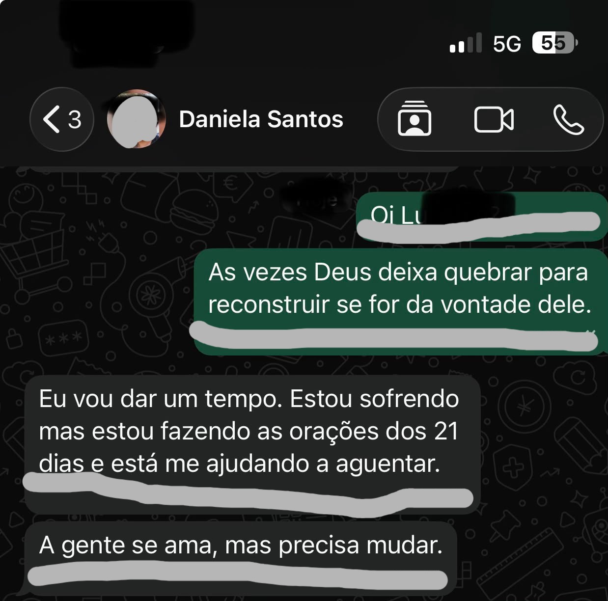 Depoimento real 4 recebido no WhatsApp